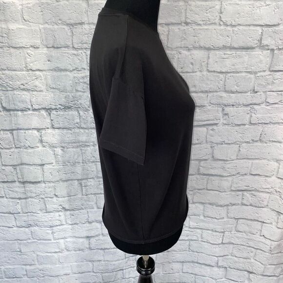 Calia by Carrie underwood women XS black Crewneck short sleeve shirt w/side tie - Picture 6 of 10